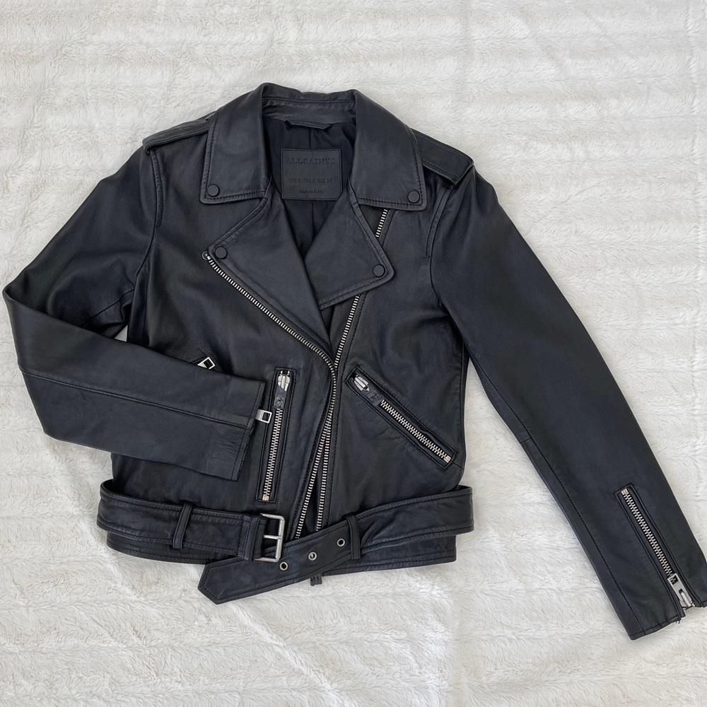 Allsaints Leather Biker Jacket